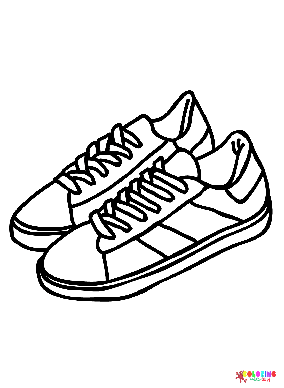 Sneaker Printable Coloring Page