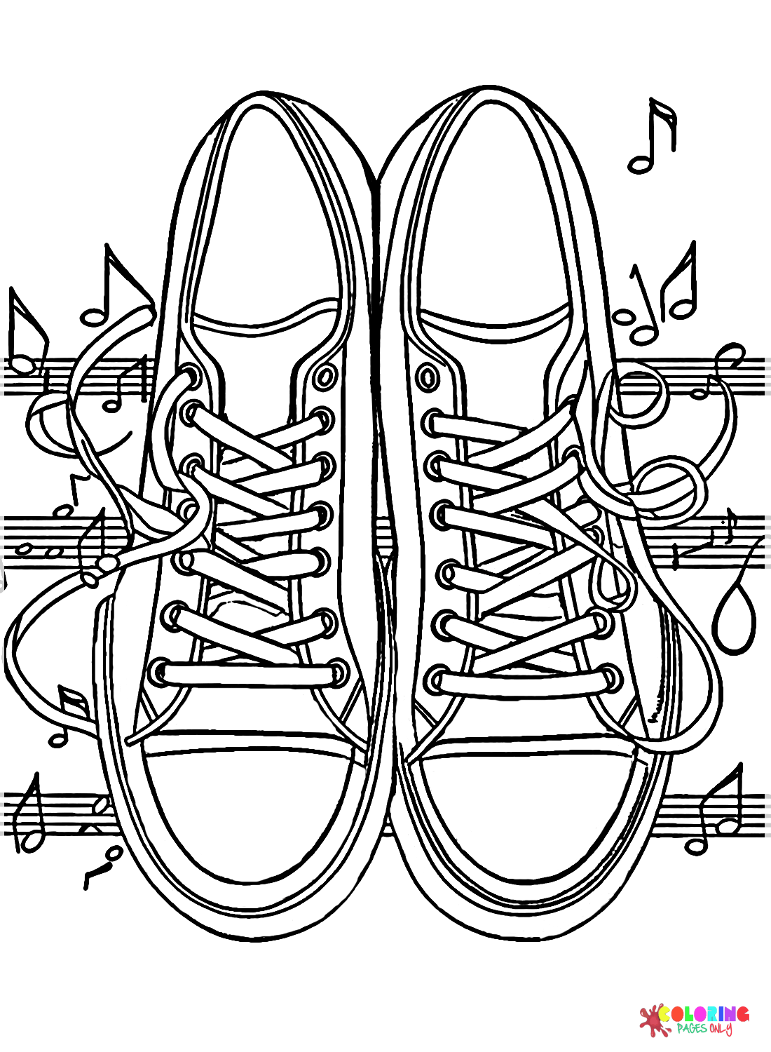 Tênis com notas musicais de Sneaker