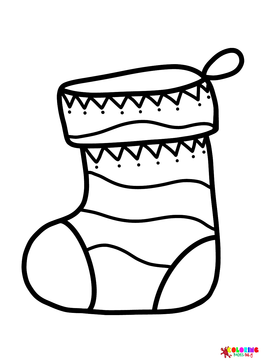 Pictures Christmas Socks Coloring Pages - Socks Coloring Pages ...