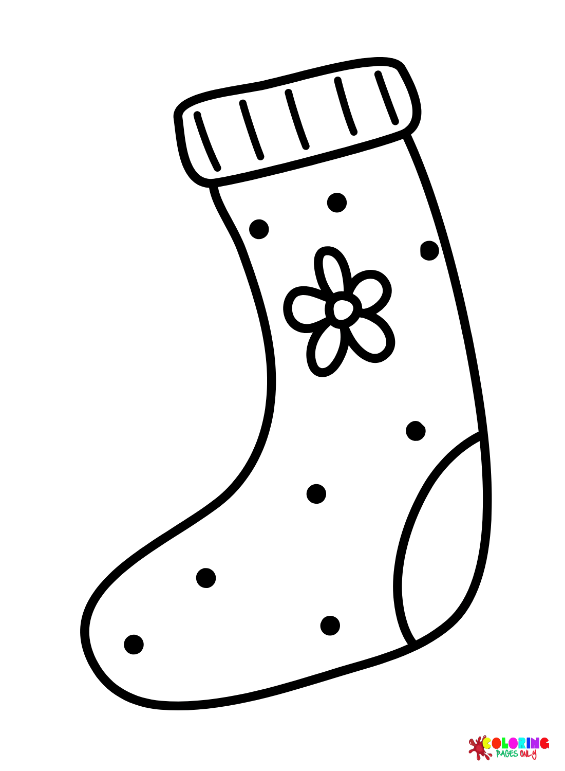 袜子与袜子上的花朵