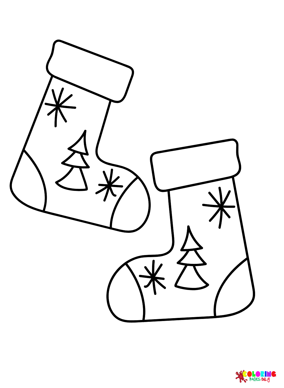 Socks Free Coloring Page - Free Printable Coloring Pages