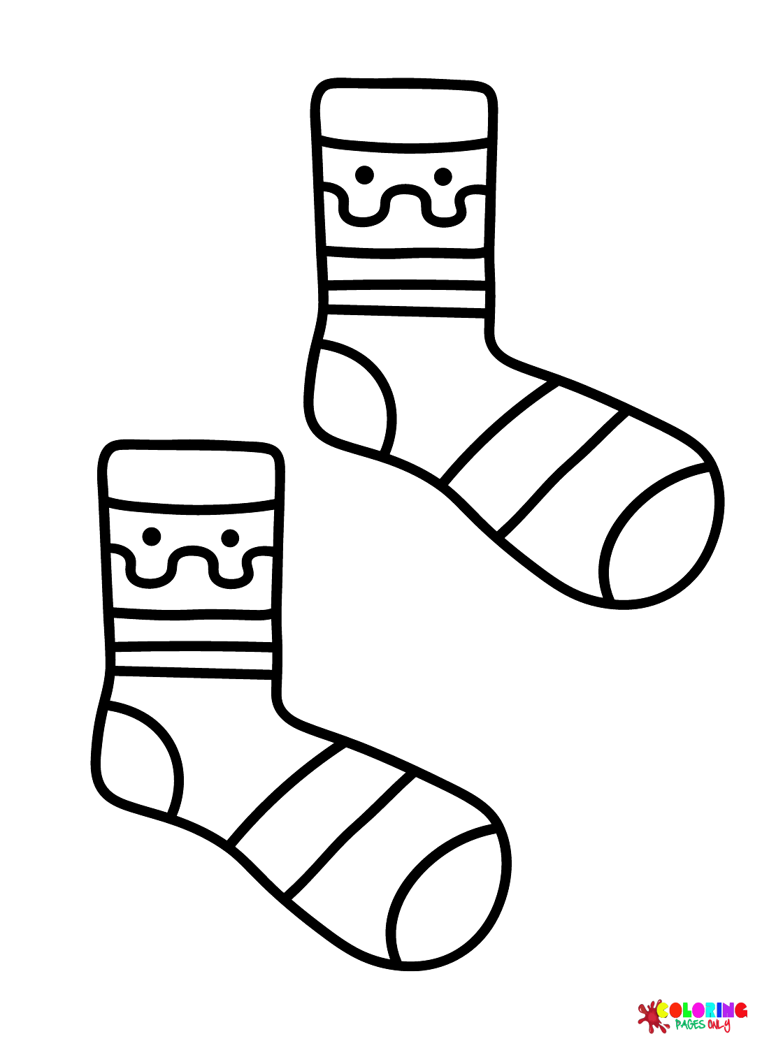 Socks for Children Coloring Page - Free Printable Coloring Pages