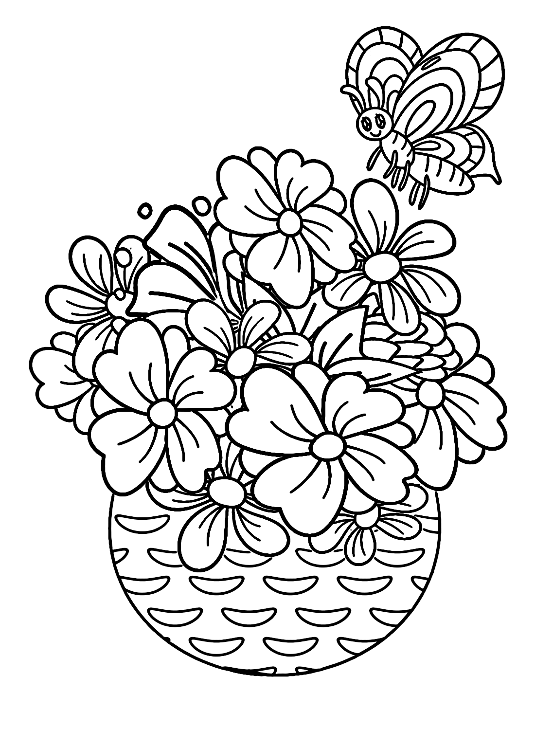 Cesta de flores de primavera de Flower Basket