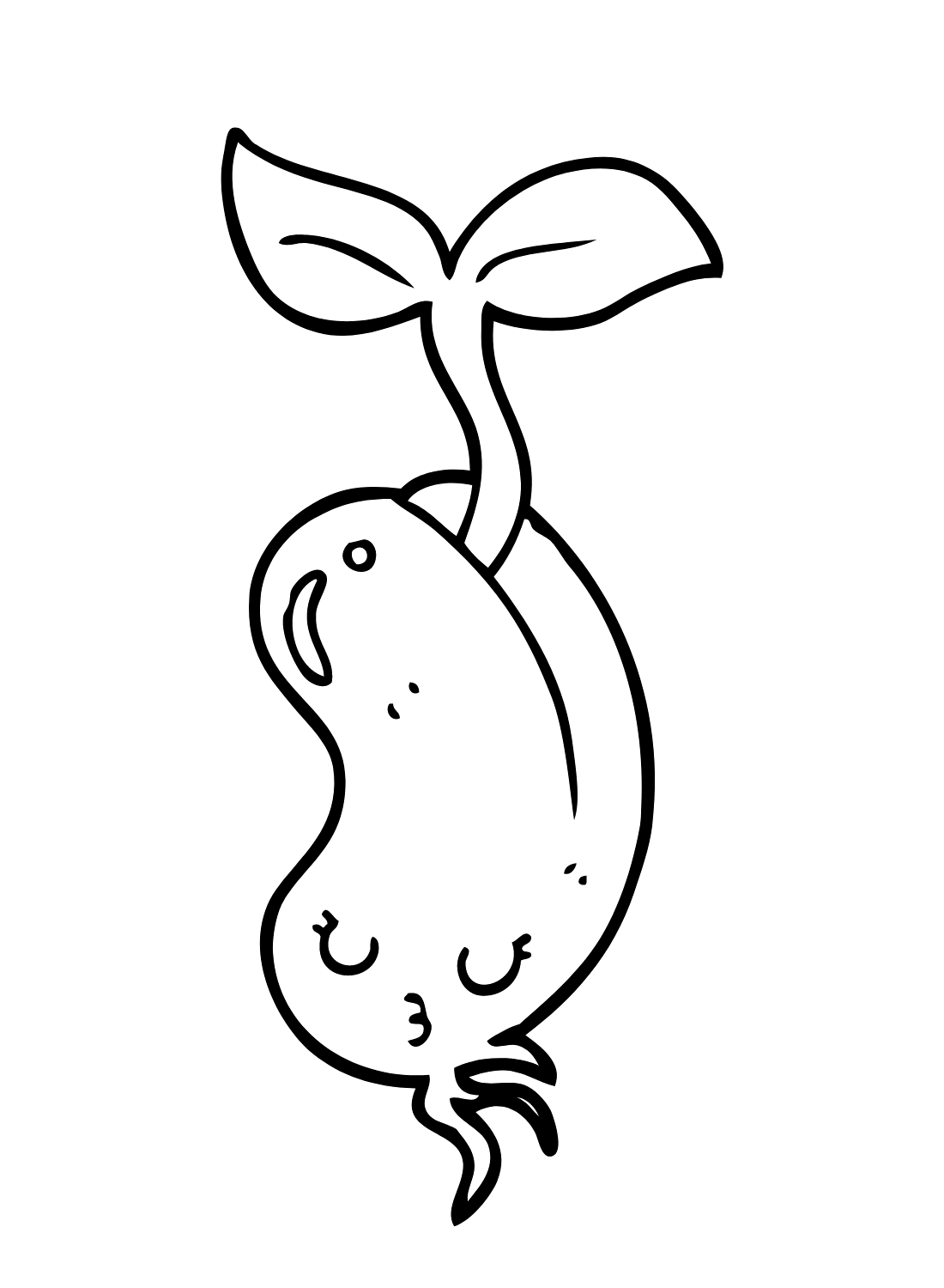 Sprouting Bean Coloring Page