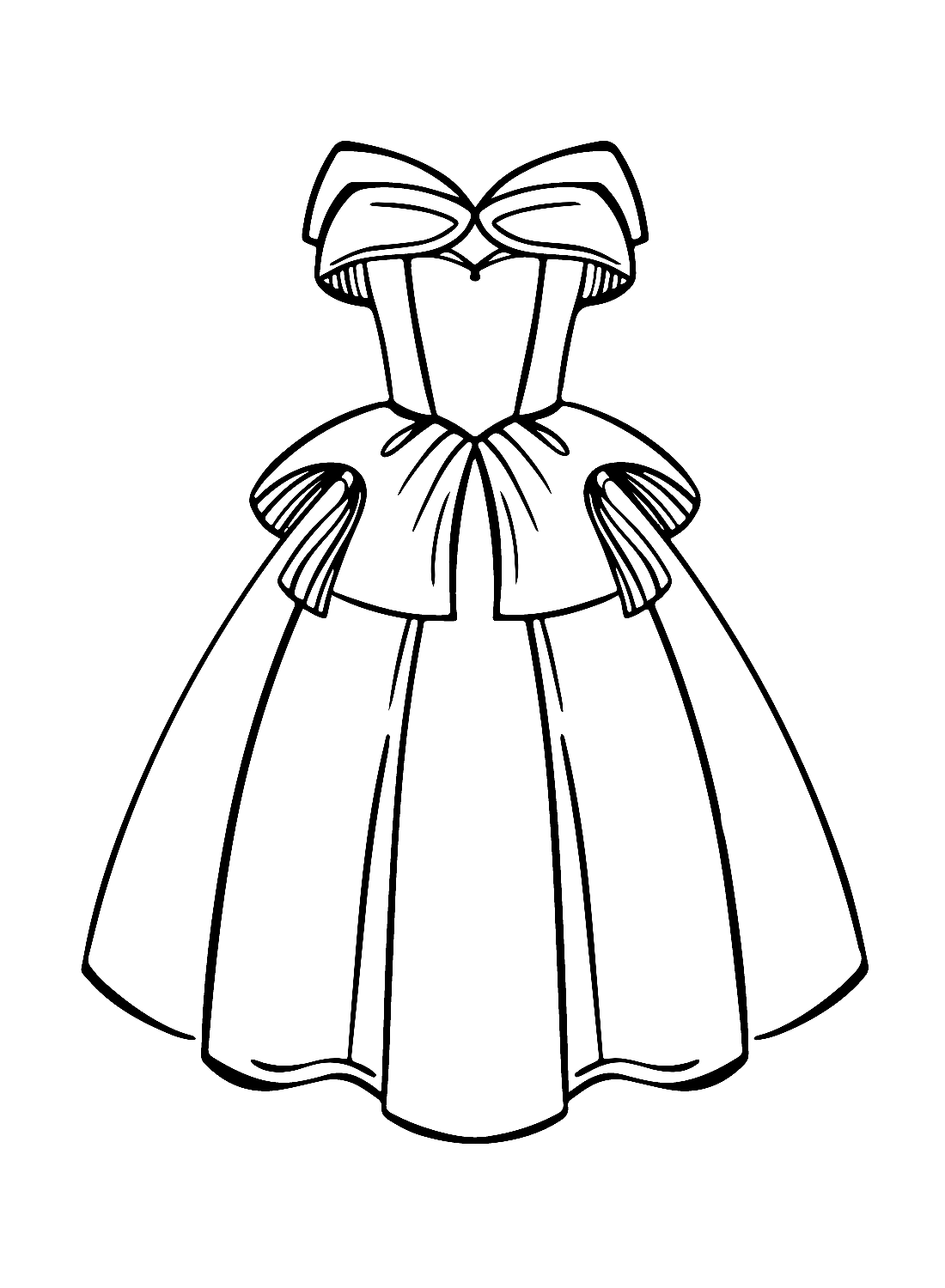 Summer Wedding Dress Coloring Page