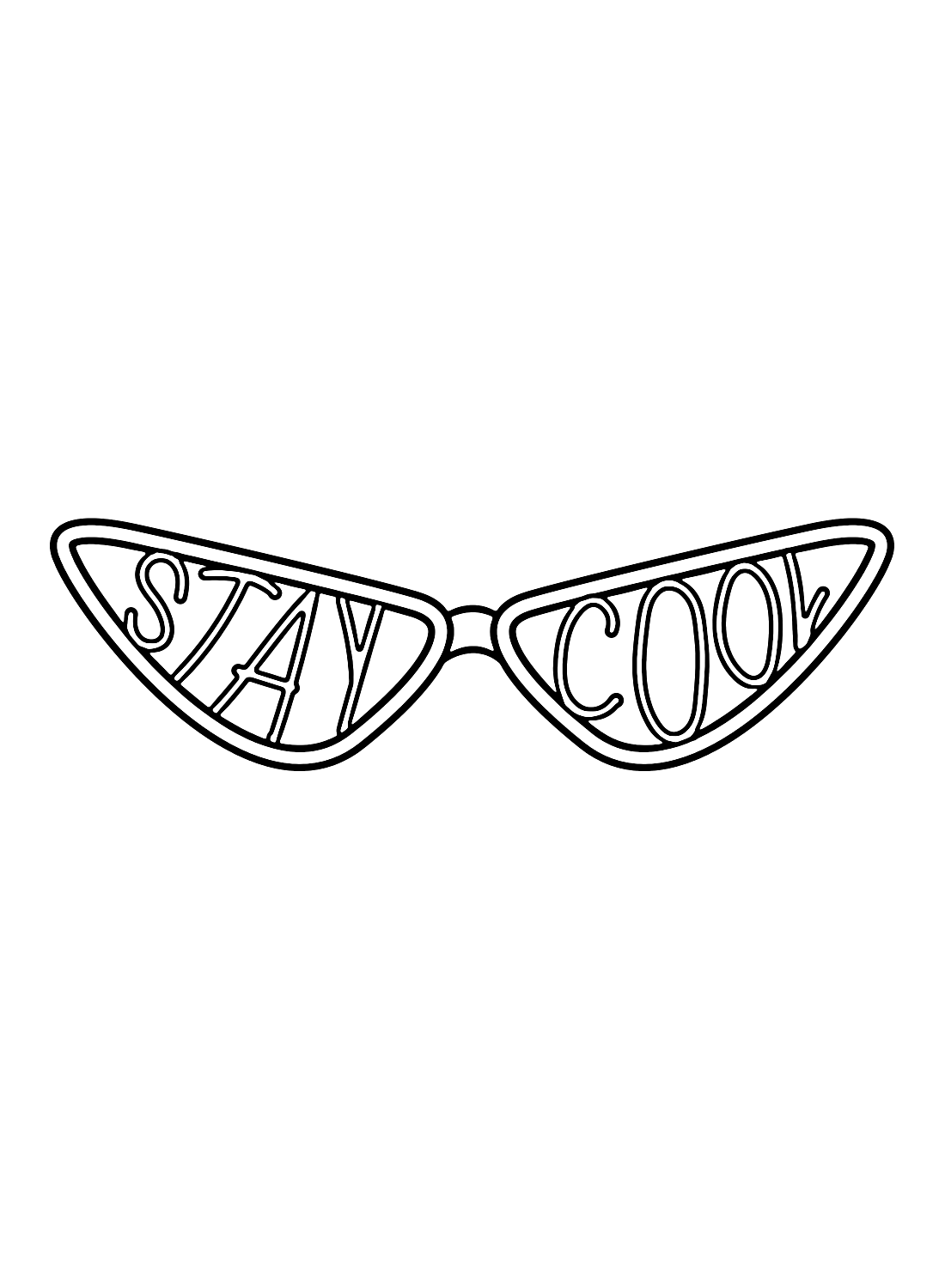 نظارات شمسية مع عبارة Stay Cool من النظارات الشمسية