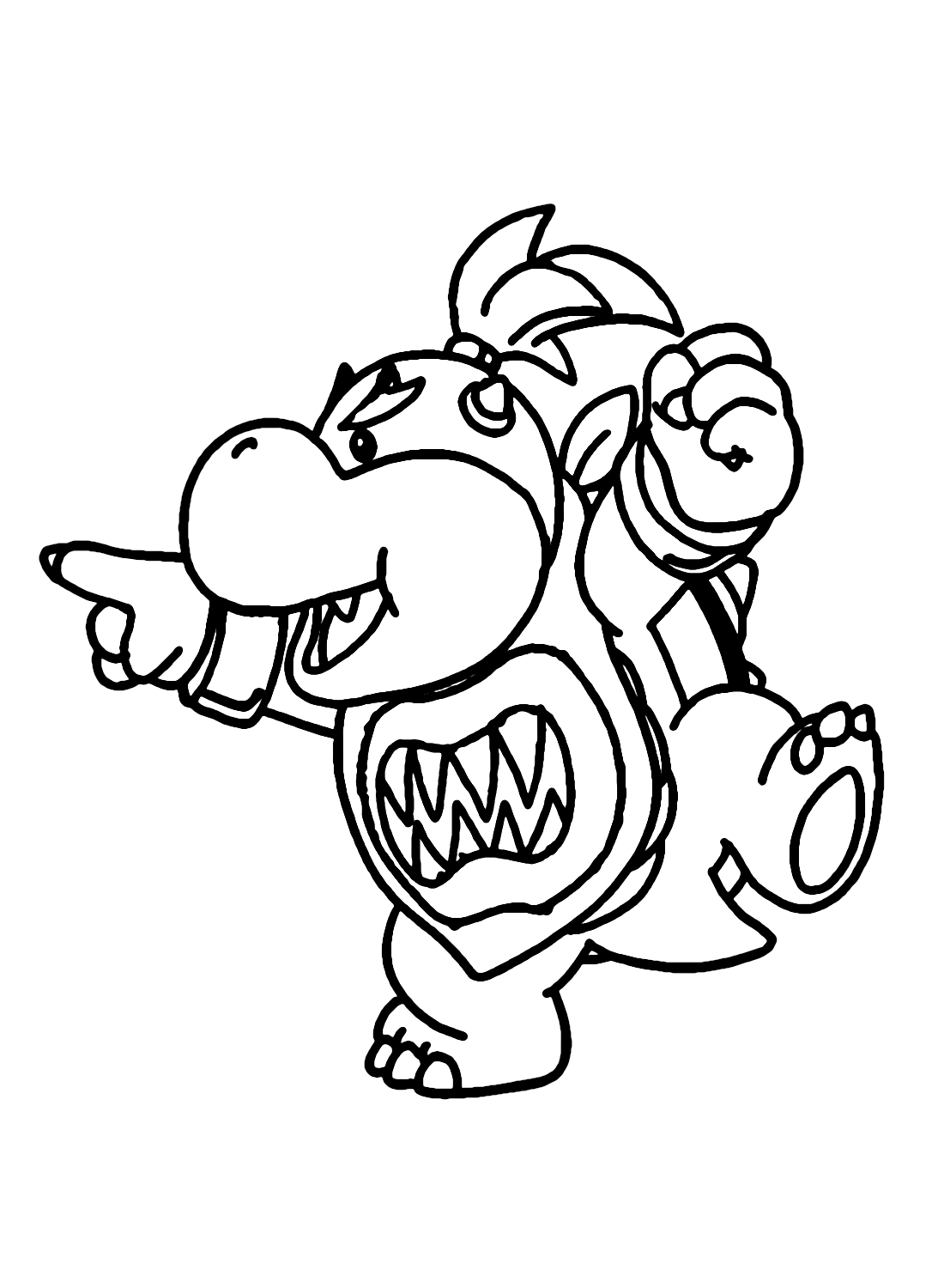 Desenhos para colorir Bowser Mario - Desenhos para colorir gratuitos para  impressão