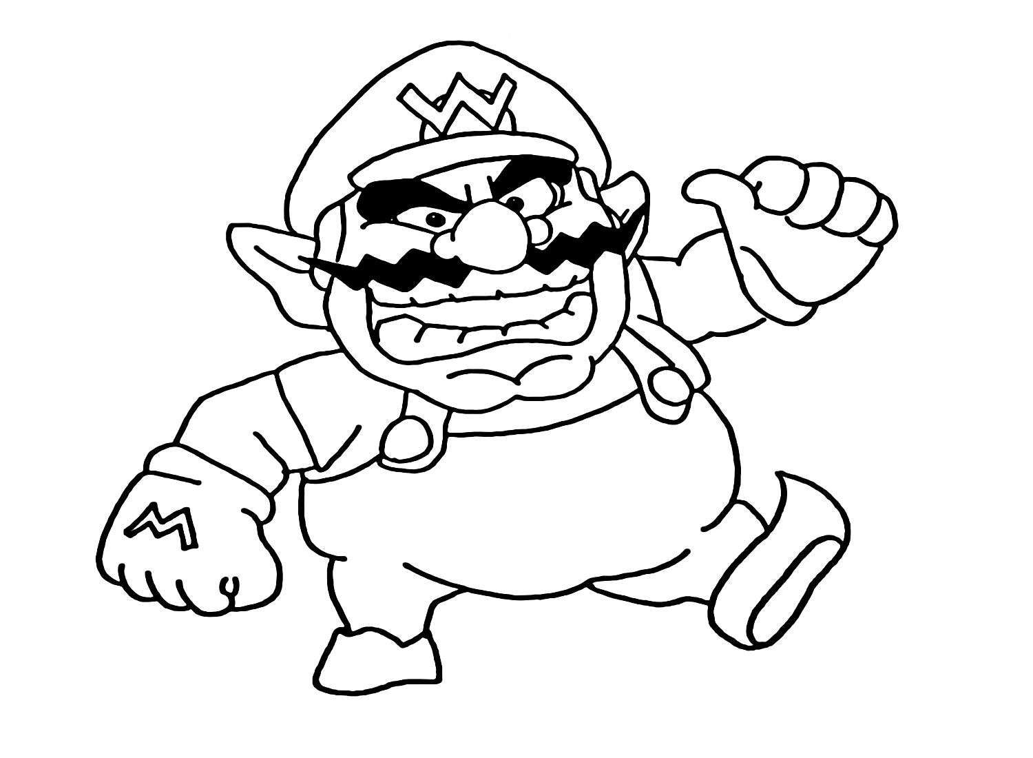 waluigi and wario coloring pages