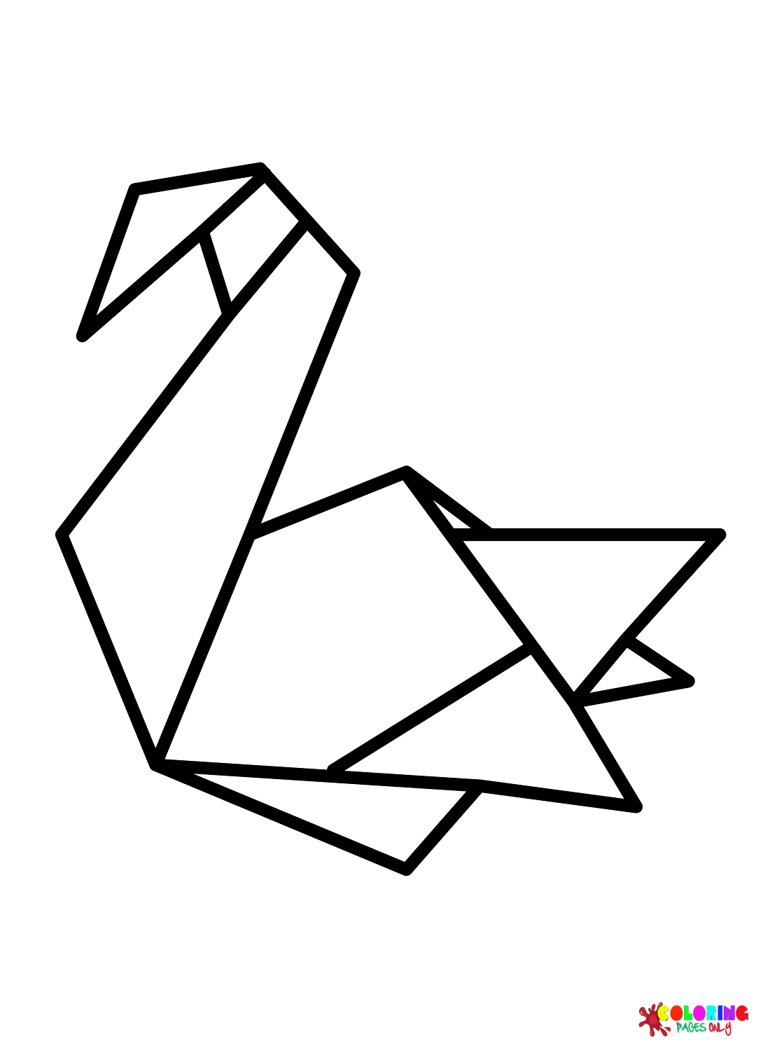 Лебедь Оригами из Лебедя