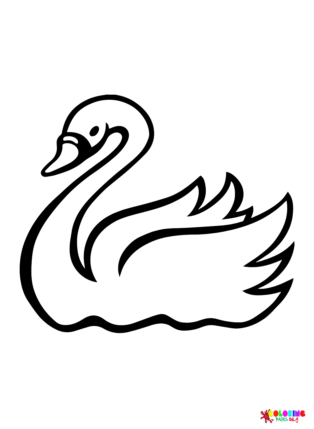 Лебедь для печати от Swan