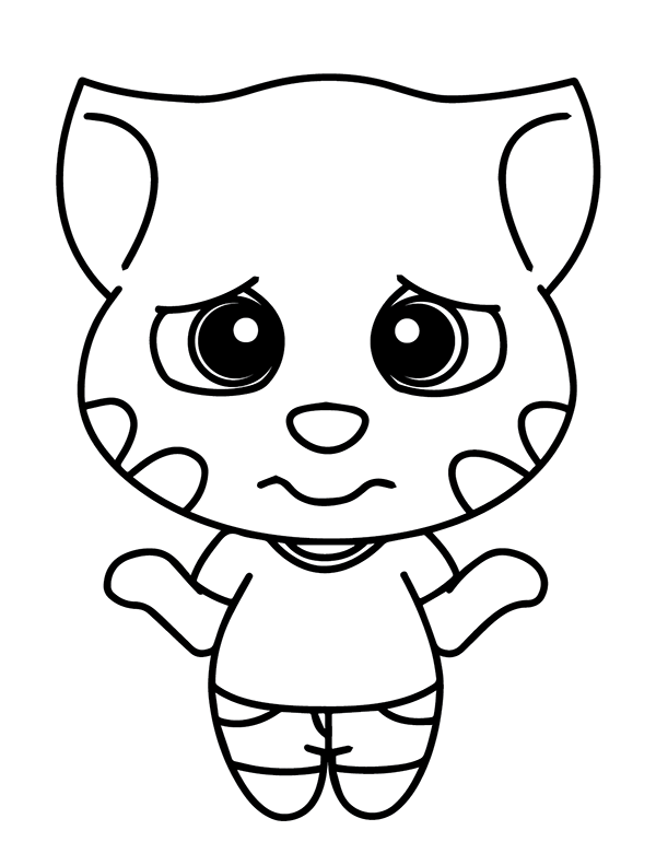 25 Free Printable Talking Tom Coloring Pages