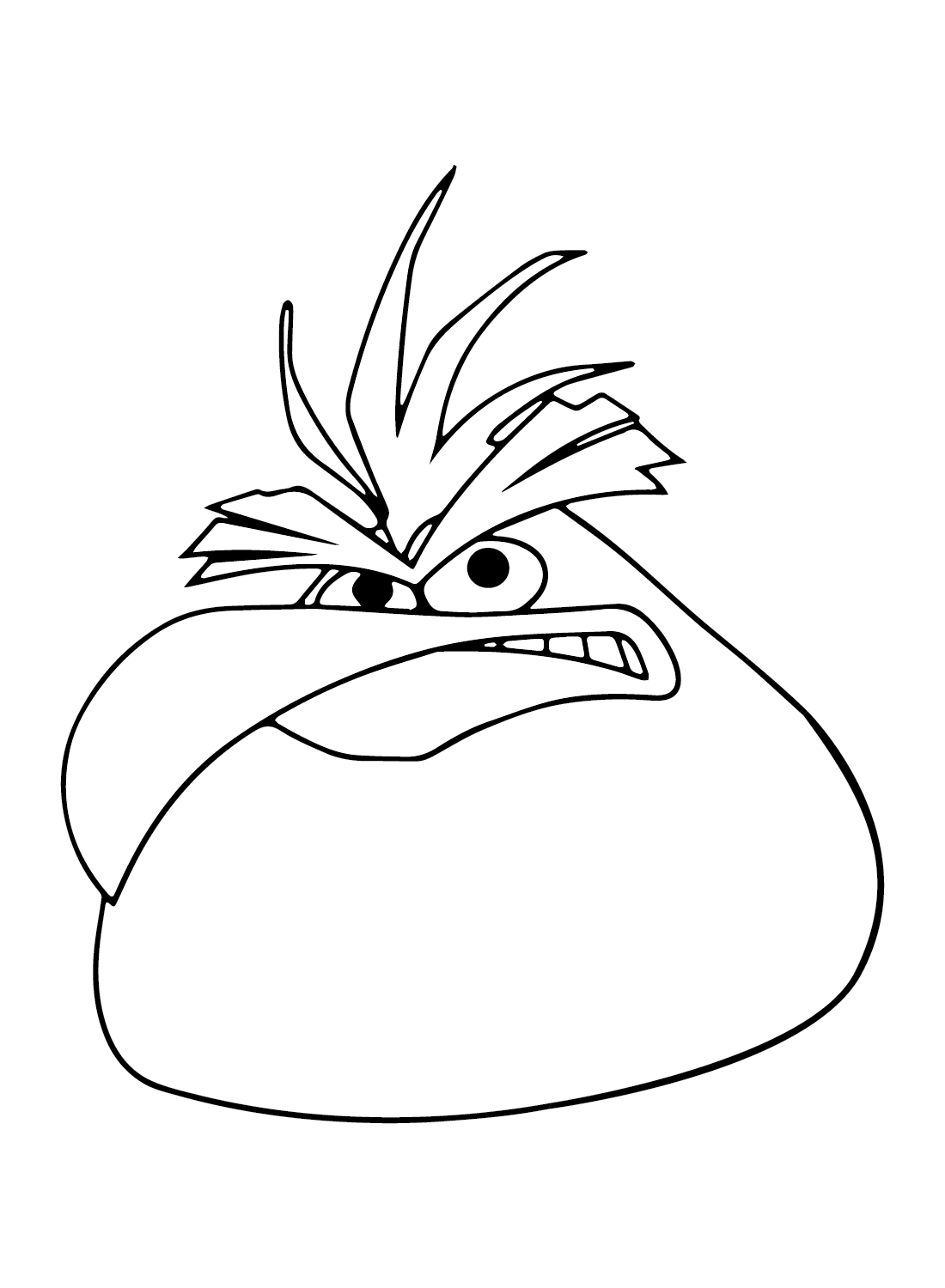 The Angry Birds Chuck Coloring Page