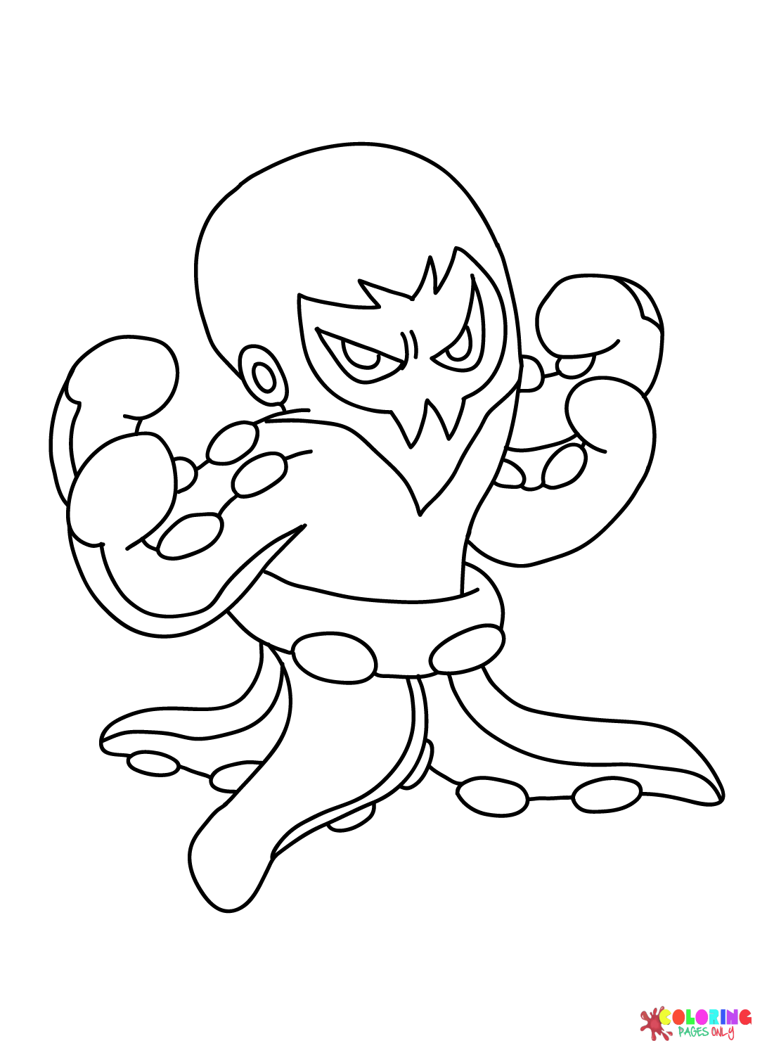 Pokemon Grapploct Coloring Pages Free Printable Coloring Pages
