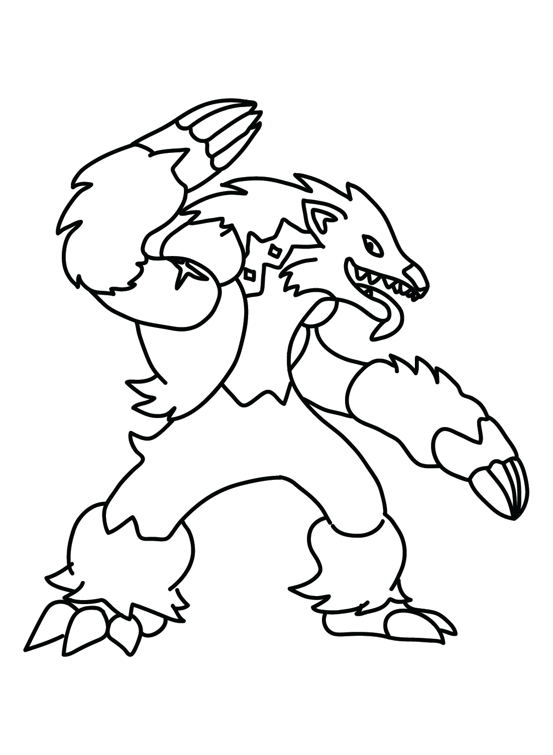 The Obstagoon Pokemon Coloring Page