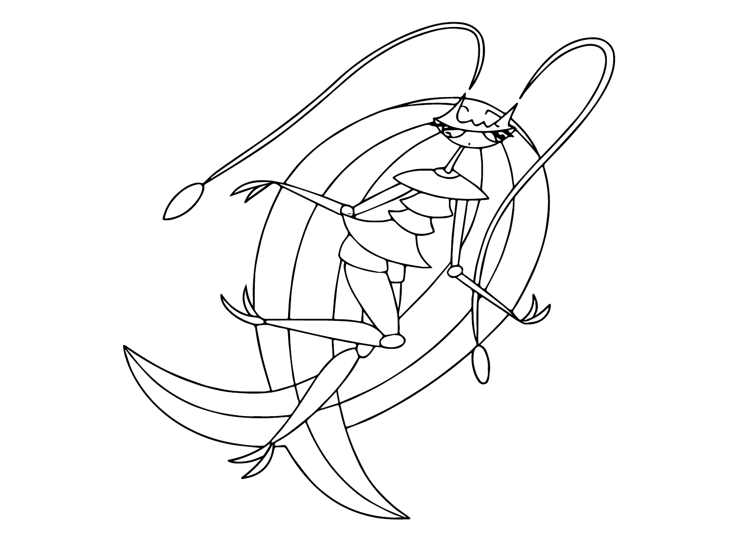 Pokemon Ultra Beast Pheromosa Coloring Pages - 2 Free Coloring Sheets  (2021)