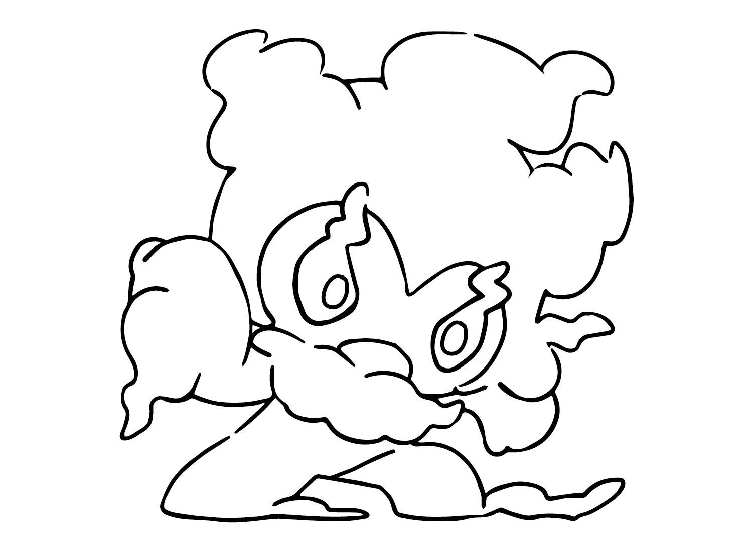 The Pokemon Marshadow Coloring Page