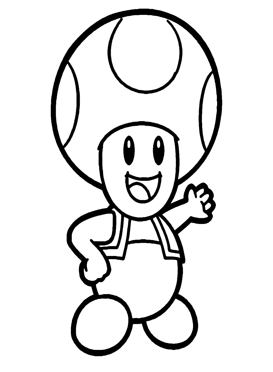 Toad Paper Mario Coloring Page