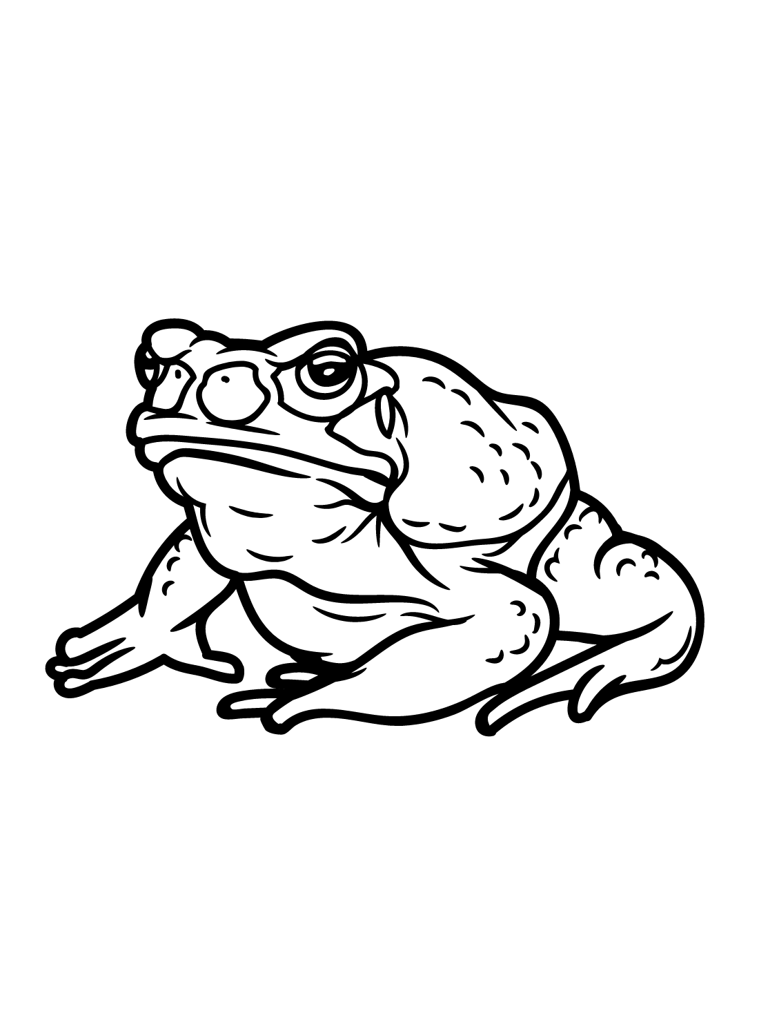 Toad Simple Coloring Page - Free Printable Coloring Pages