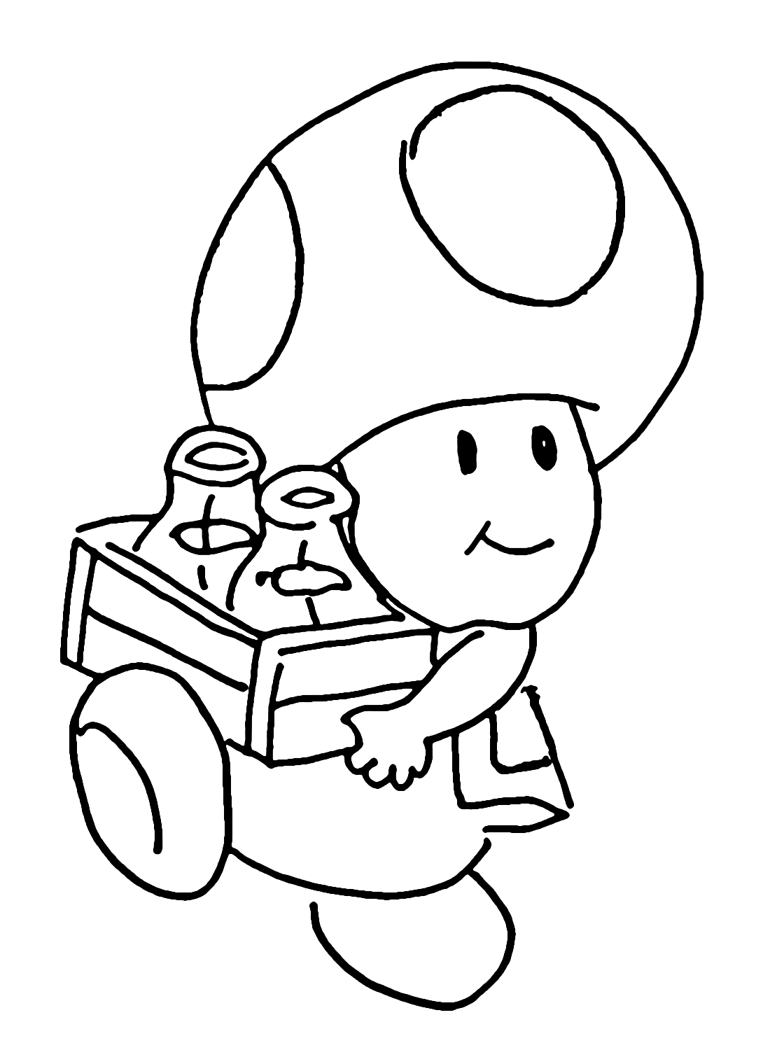Toad from Super Mario Coloring Page