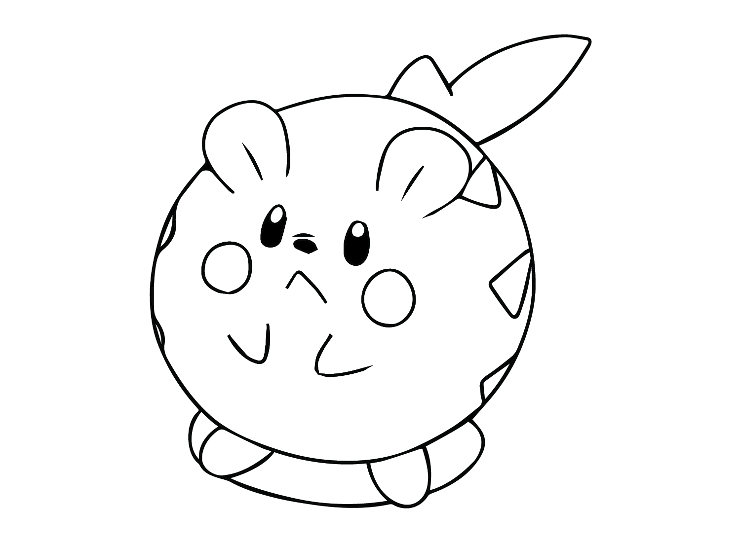 Togedemaru Pictures Coloring Page