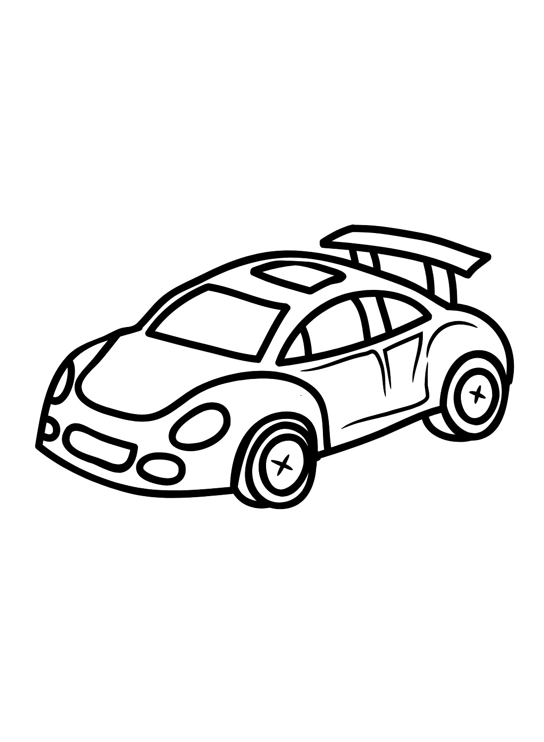 Desenhos para colorir de carros de corrida - Brinquedos de Papel