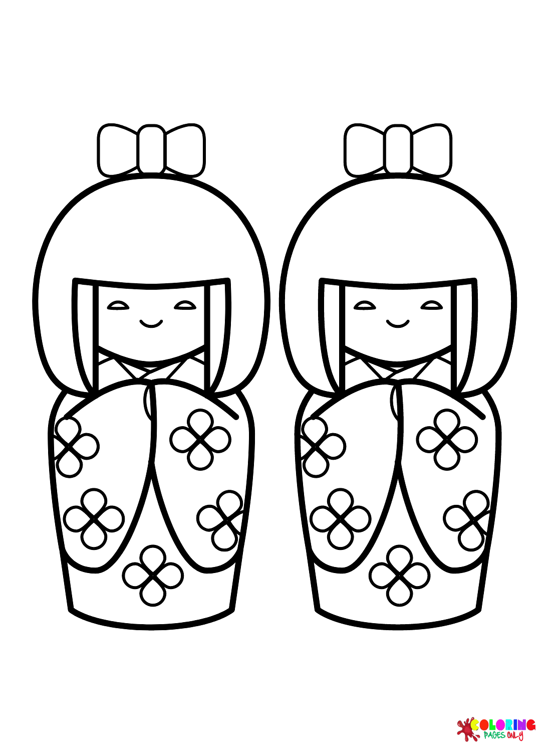 Two Kokeshi Dolls from Kokeshi Doll