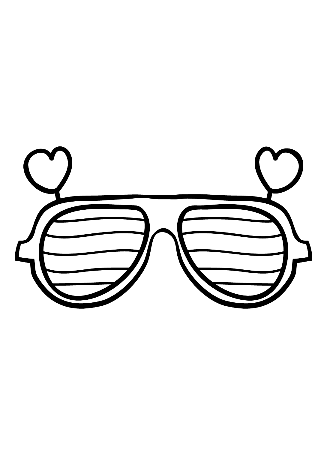 Unique Sunglasses Coloring Page Free Printable Coloring Pages
