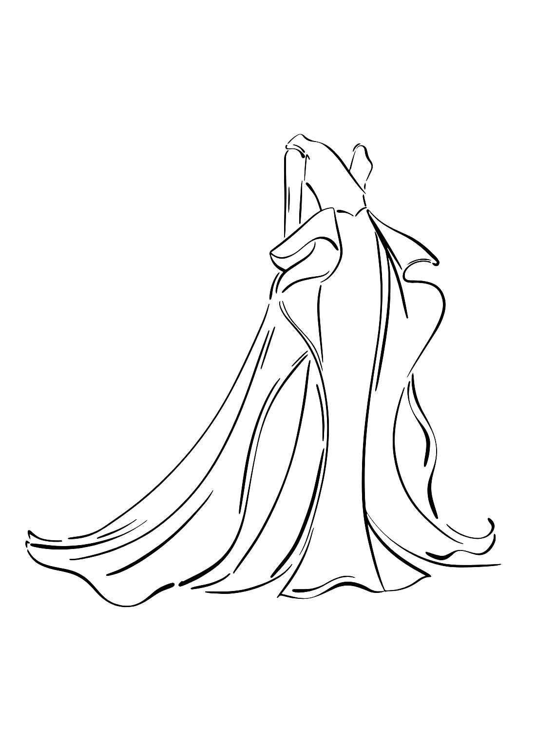 Unique Wedding Dresses Coloring Page Free Printable Coloring Pages
