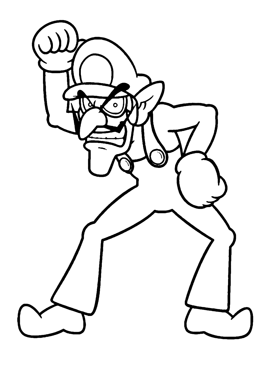 Waluigi Pictures Coloring Page
