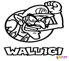 Waluigi Coloring Pages