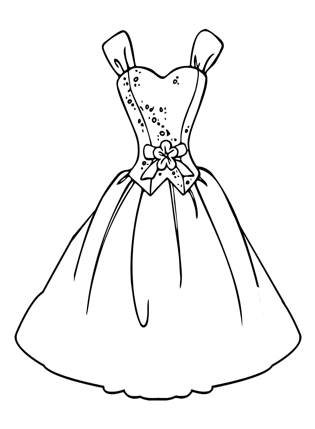 Раскраска свадебное платье