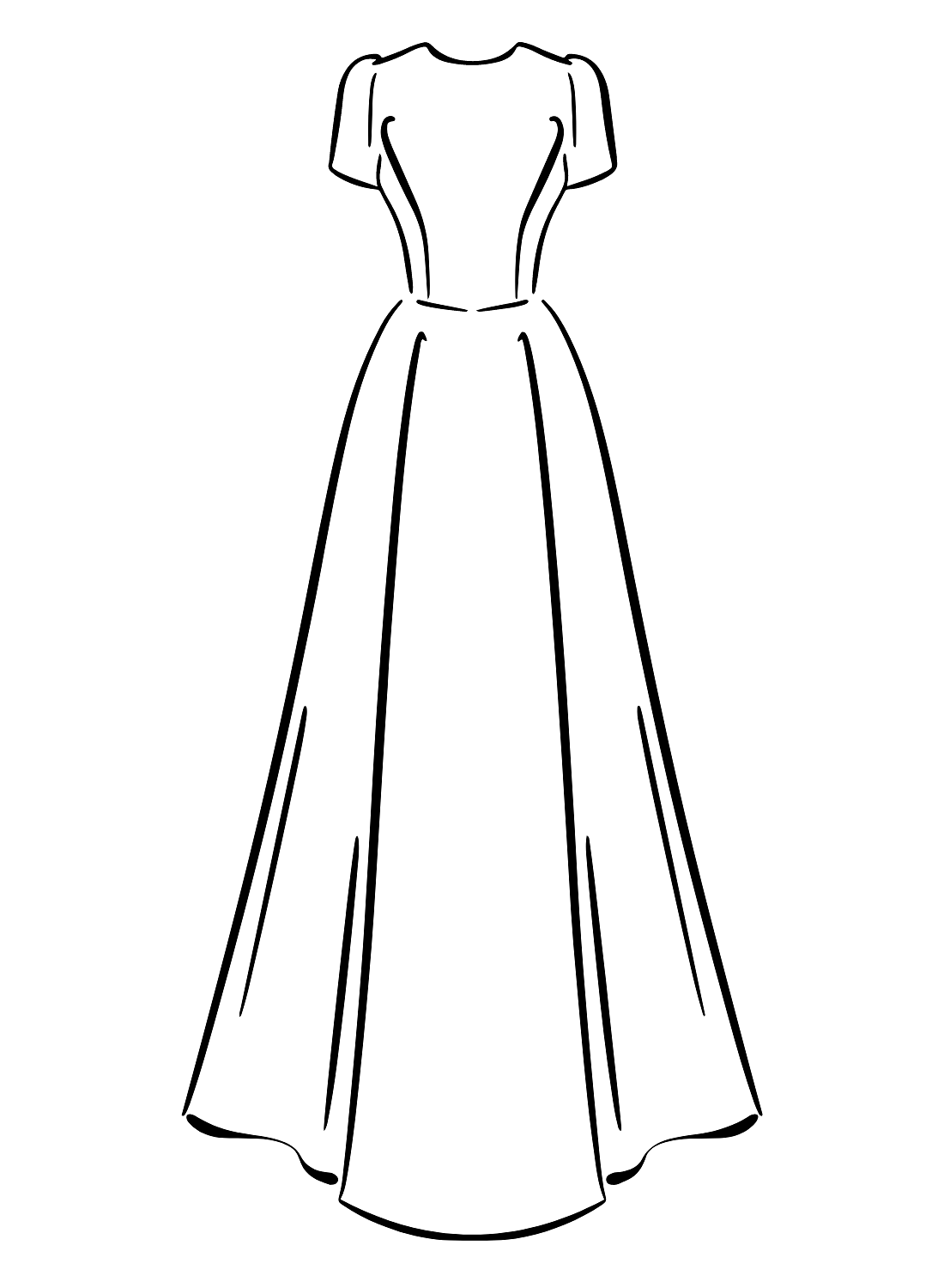 Hochzeitskleid-Farbblatt von Wedding Dress