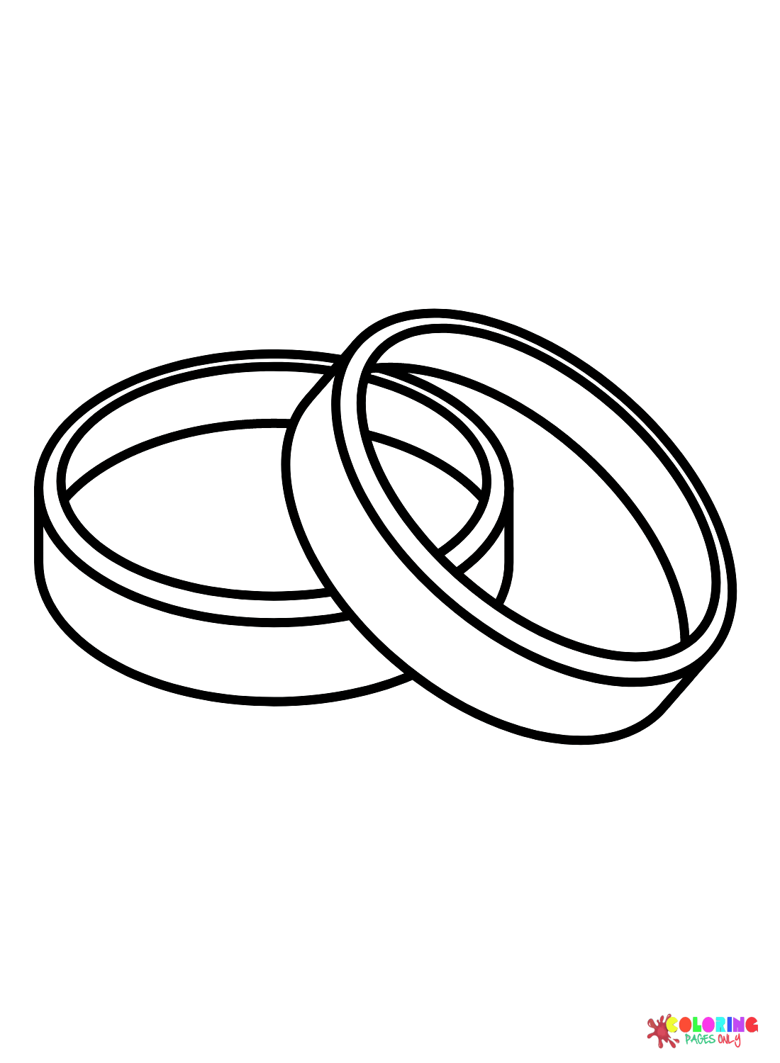 Wedding Ring Simple Coloring Page