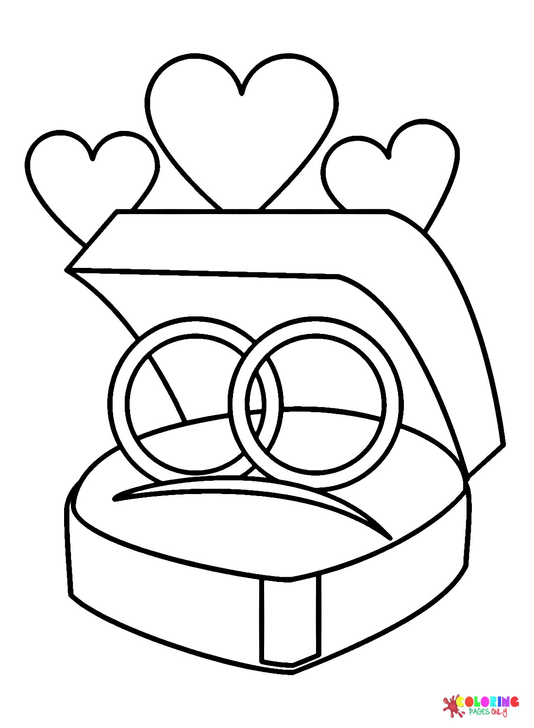 Beautiful Wedding Ring Coloring Page Free Printable Coloring Pages