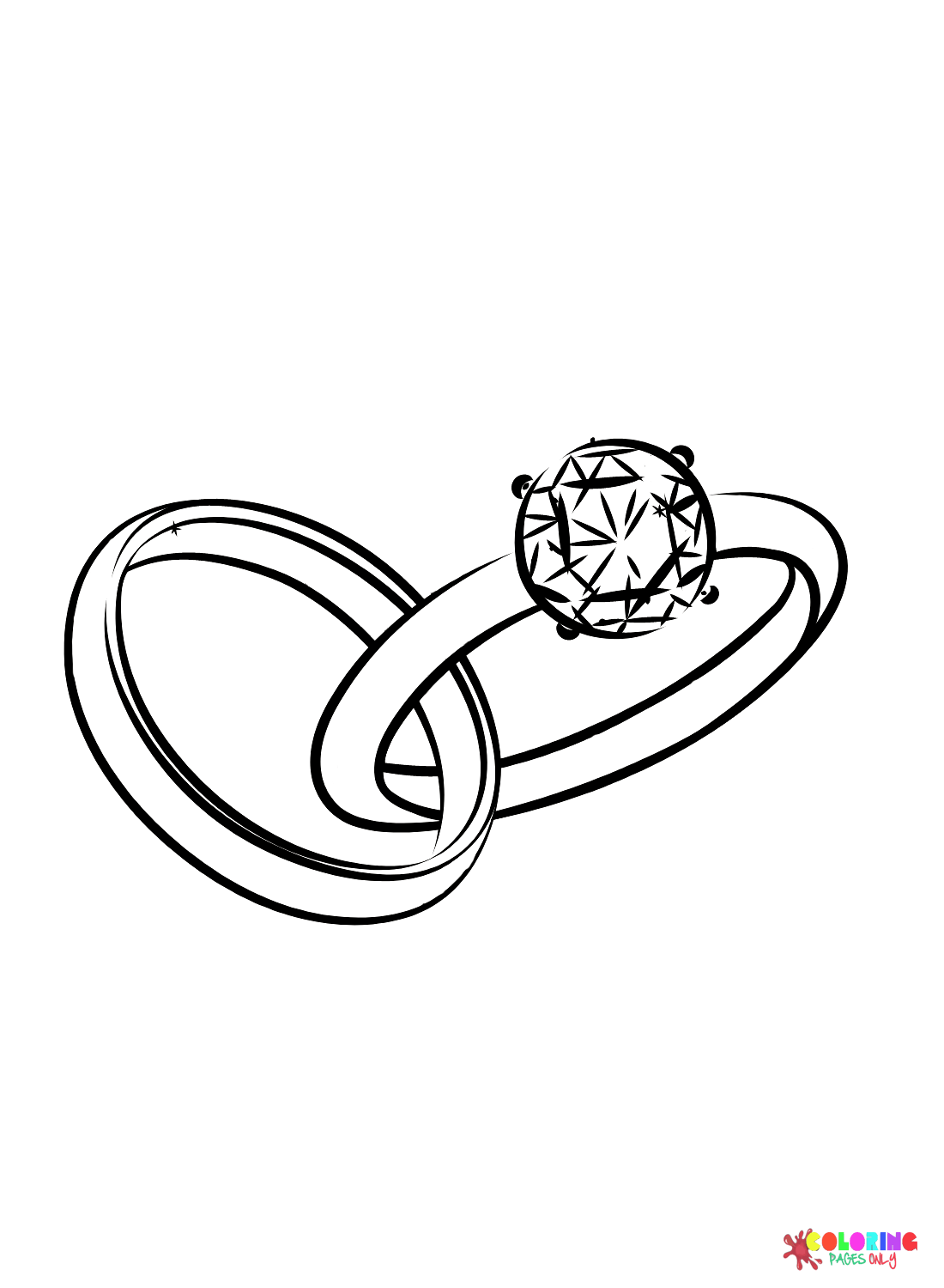 Wedding Rings Coloring Page Free Printable Coloring Pages