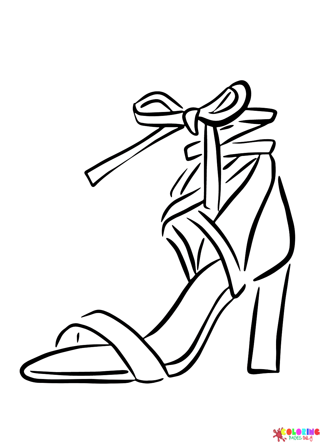 Princess Shoe On Pillow Coloring Page Free Printable Coloring Pages