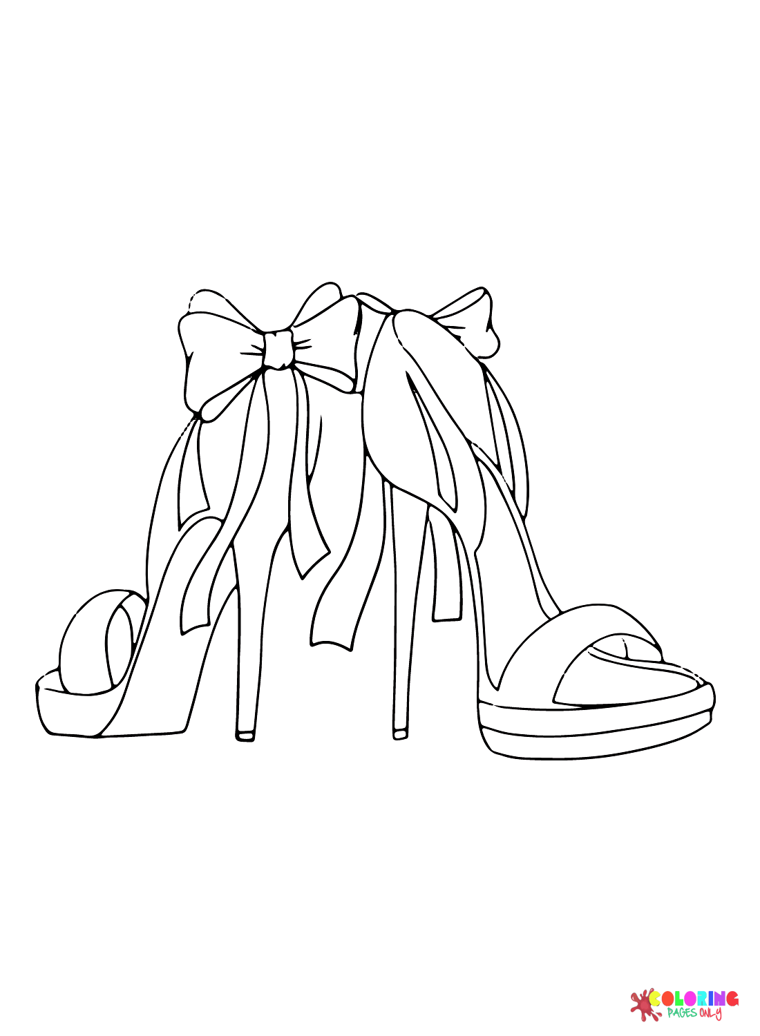 أحذية الزفاف مع القوس من أحذية الزفاف