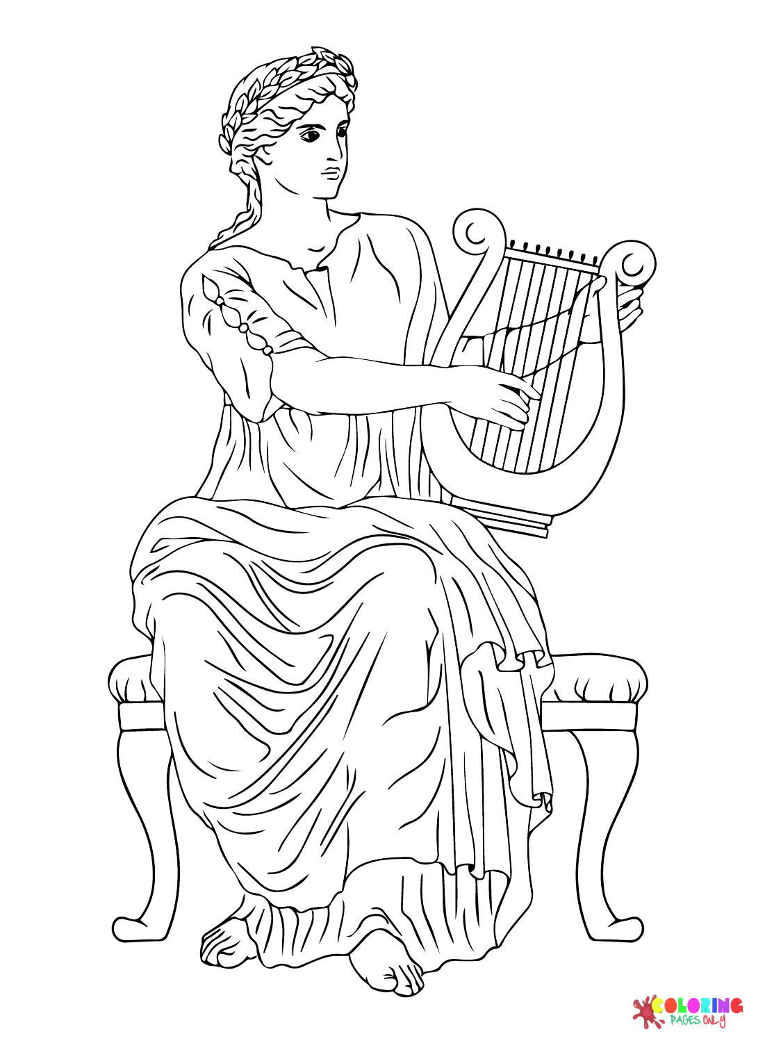 Women Ancient Rome and Roman Empire Coloring Page