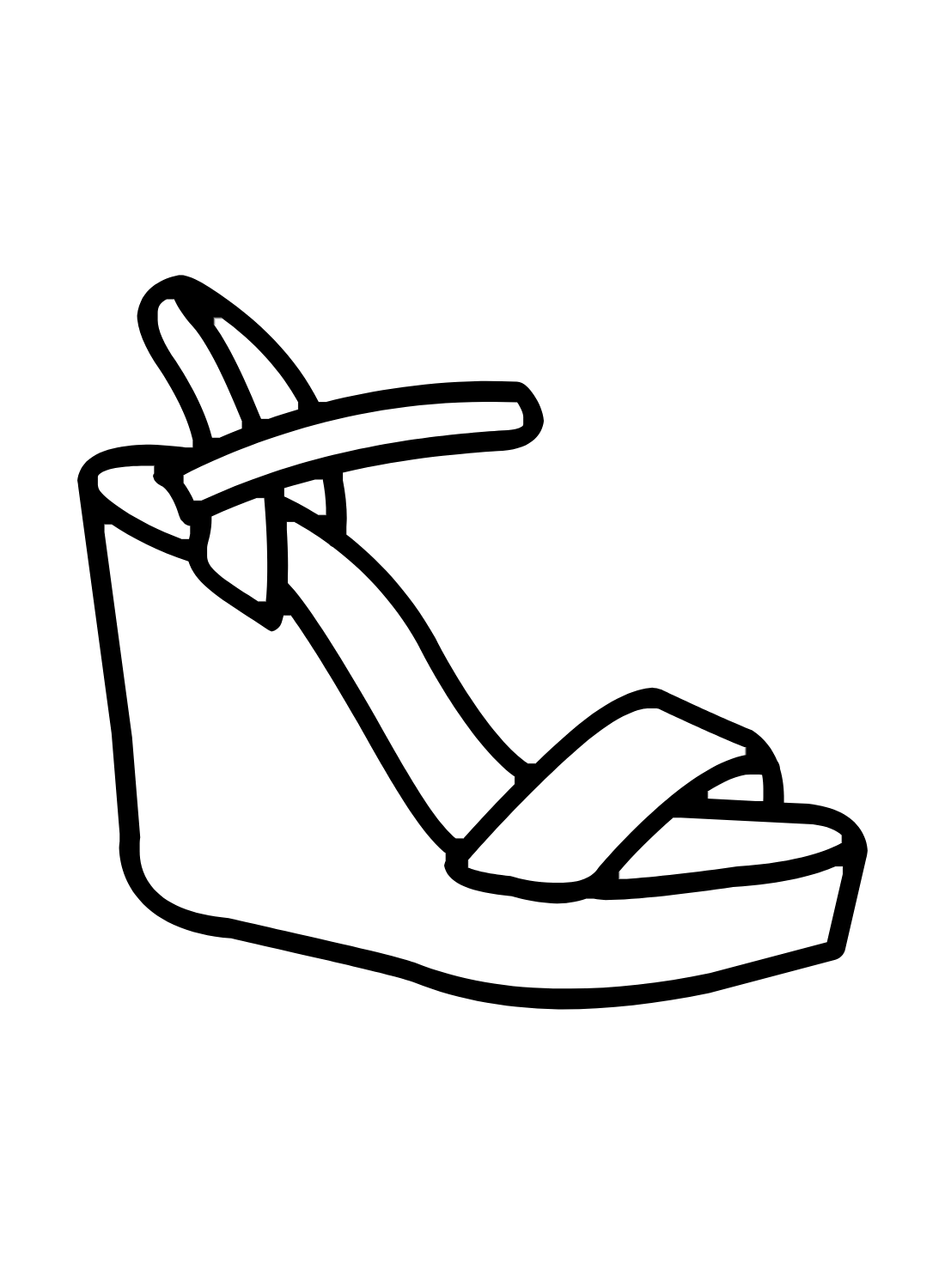 Women’s Sandal Images Coloring Page