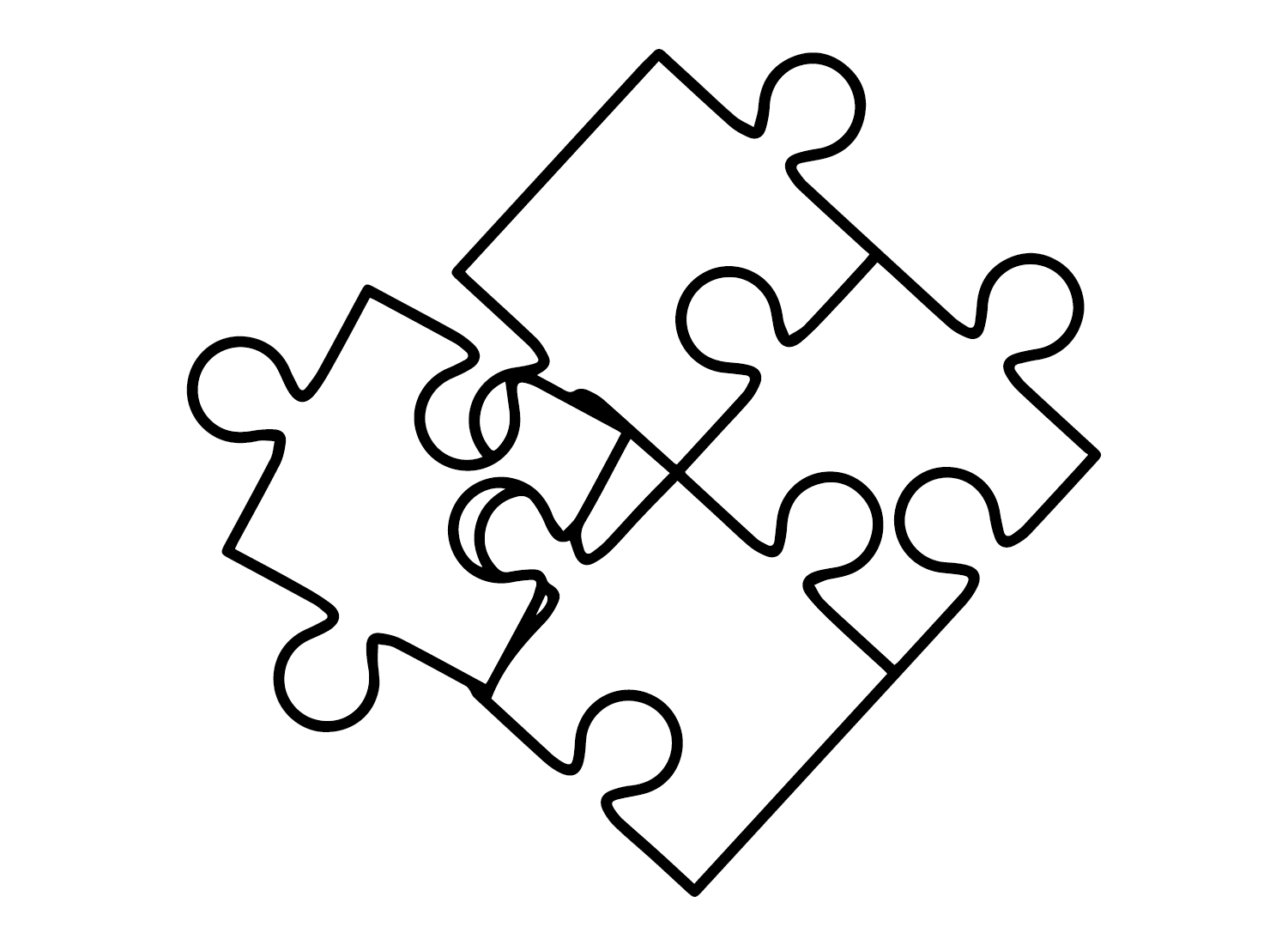 The Jigsaw Puzzle Free Coloring Page