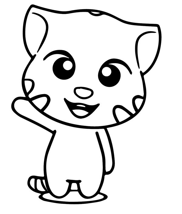 Talking Angela Coloring book Tom Cat Talking Tom Colouring Pages, tom and  jerry coloring pages transparent background PNG clipart | HiClipart
