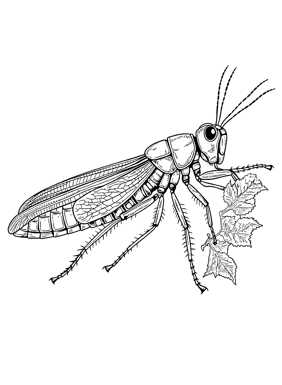 Een afdrukbare sprinkhaan van Locust