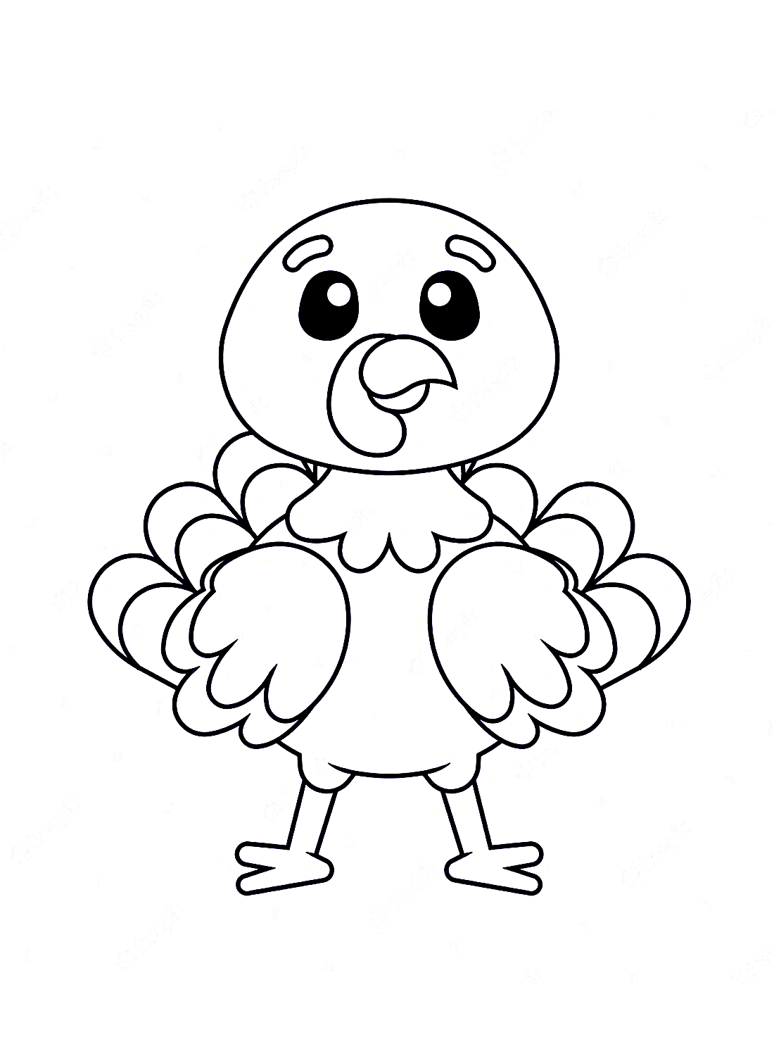 A cartoon chick Coloring Pages