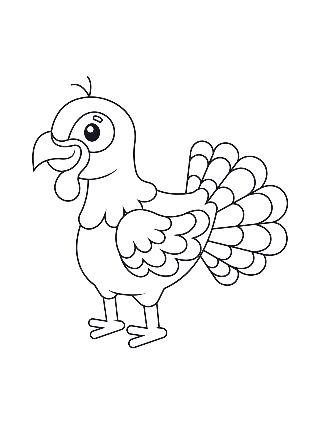 A cartoon rooster Coloring Pages