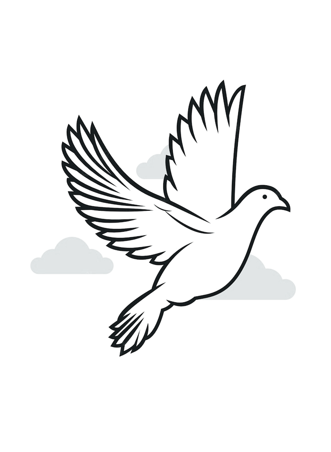 A cute dove Coloring Pages