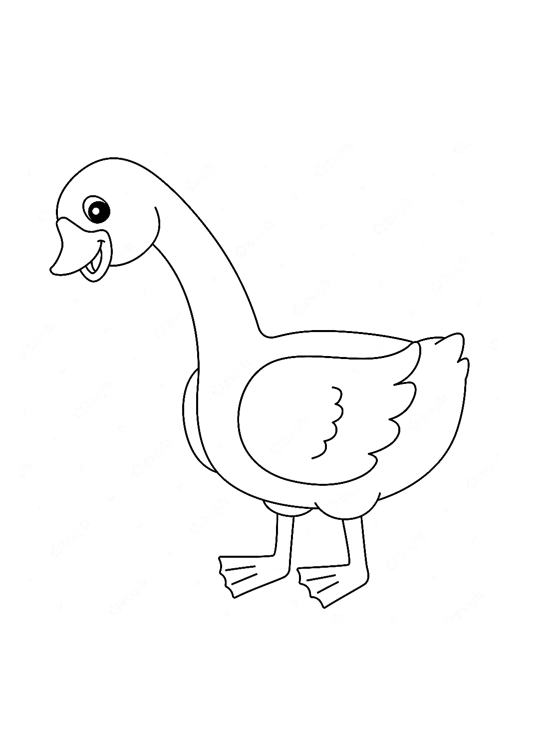 A cute goose Coloring Pages