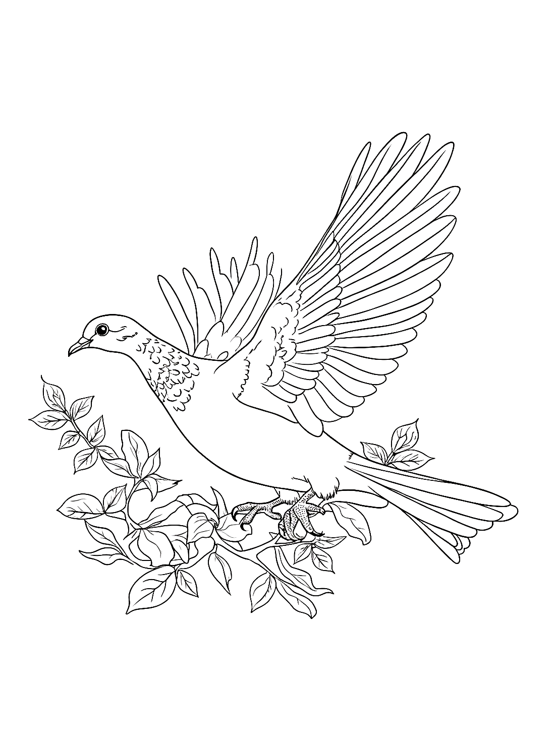 A dove flying in sky from Doves