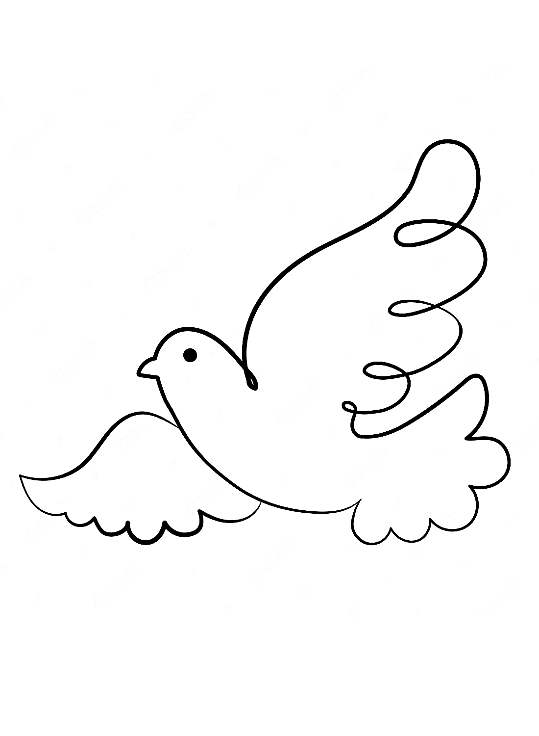 A dove icon Coloring Page - Free Printable Coloring Pages