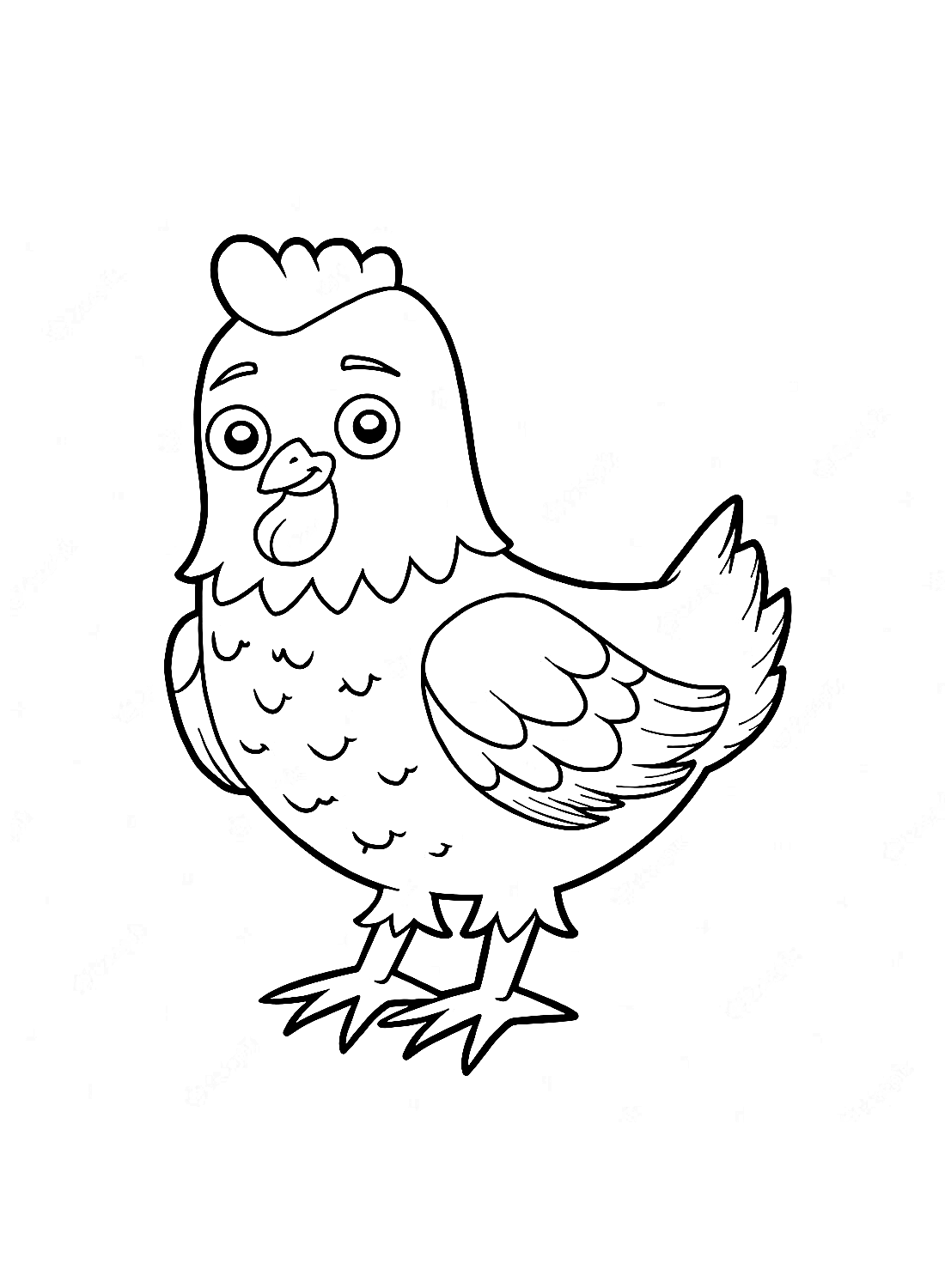 A fat hen Coloring Pages