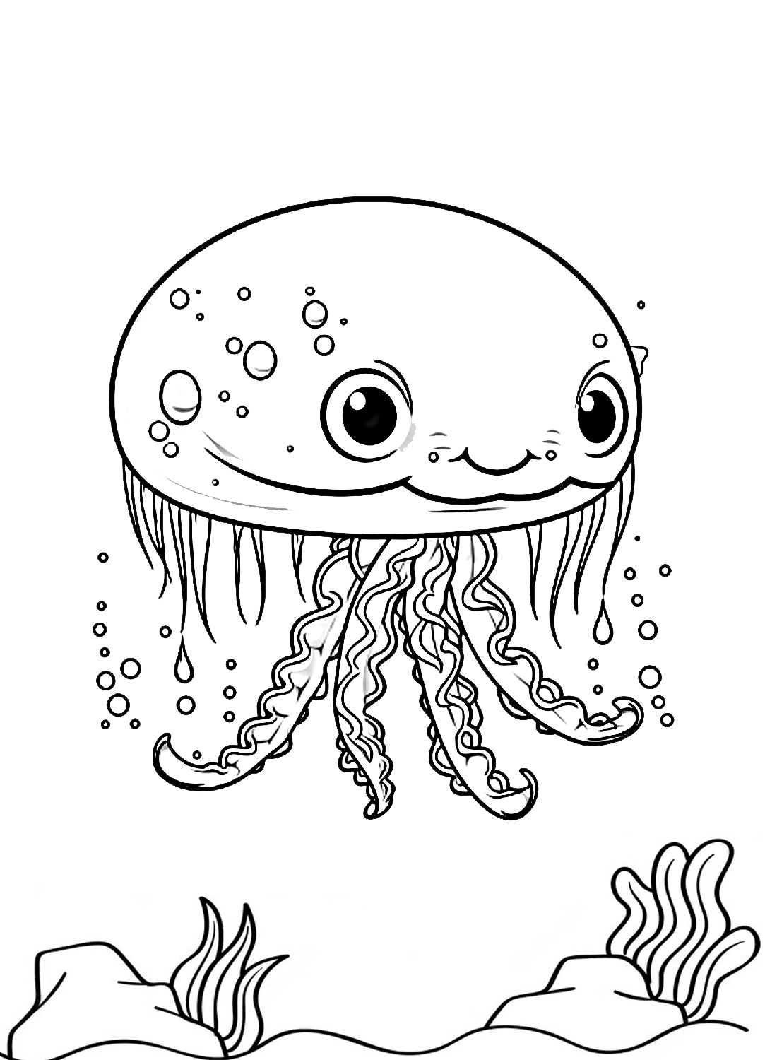 A fun Jellyfish Coloring Page